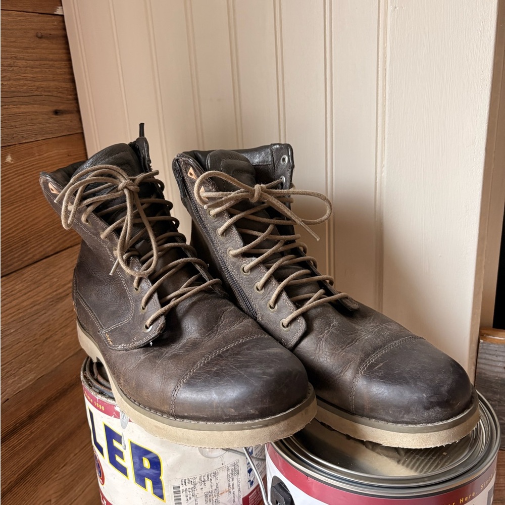 Teva Dark Brown Leather Men's Boots